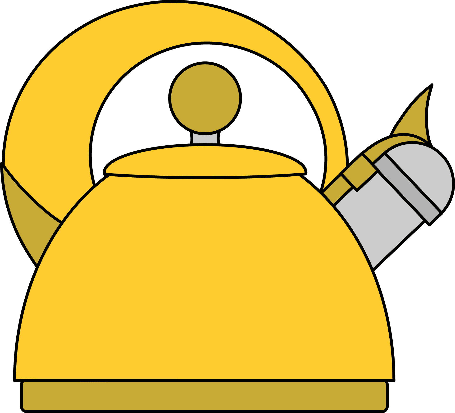 Yellow Teapot Vector Illustration PNG image