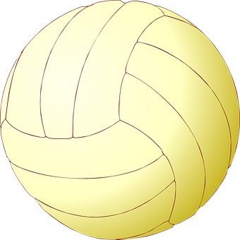 Yellow Volleyball Graphic PNG image