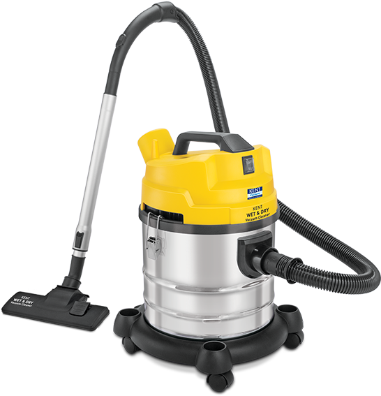 Yellow Wet Dry Vacuum Cleaner PNG image