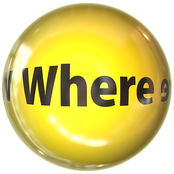 Yellow Where Bubble Graphic PNG image