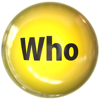 Yellow Who Button PNG image