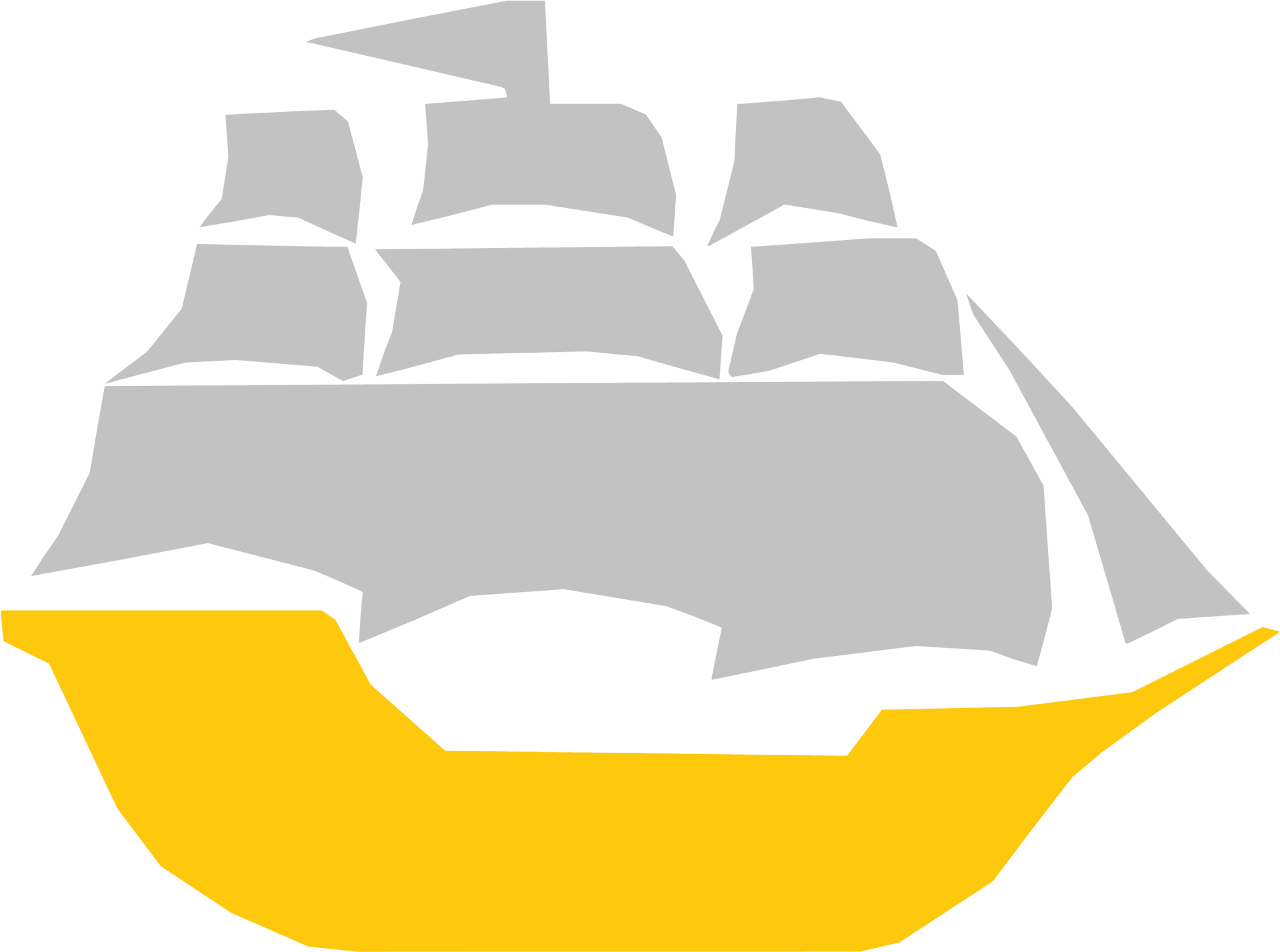 Yellowand Grey Sailboat Graphic PNG image