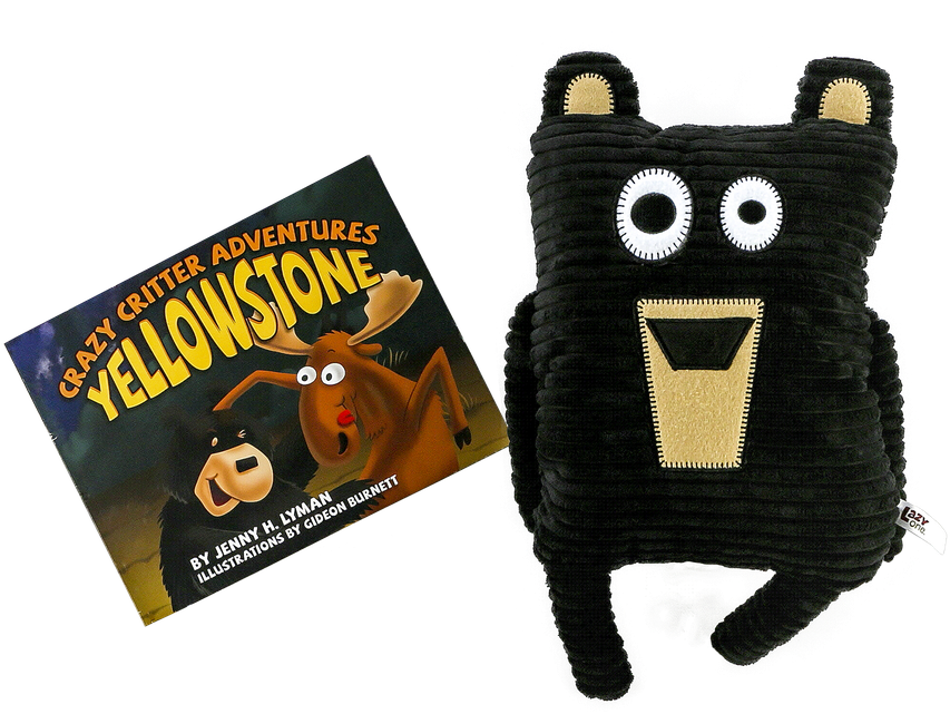 Yellowstone Crazy Critter Adventures Bookand Plush Toy PNG image