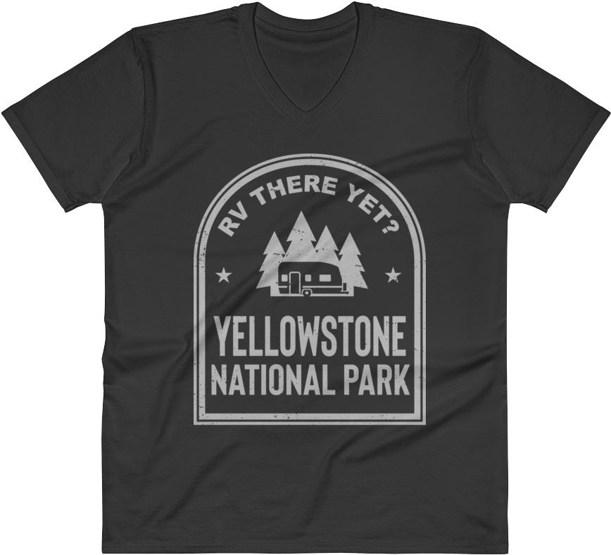 Yellowstone National Park R V Themed T Shirt PNG image