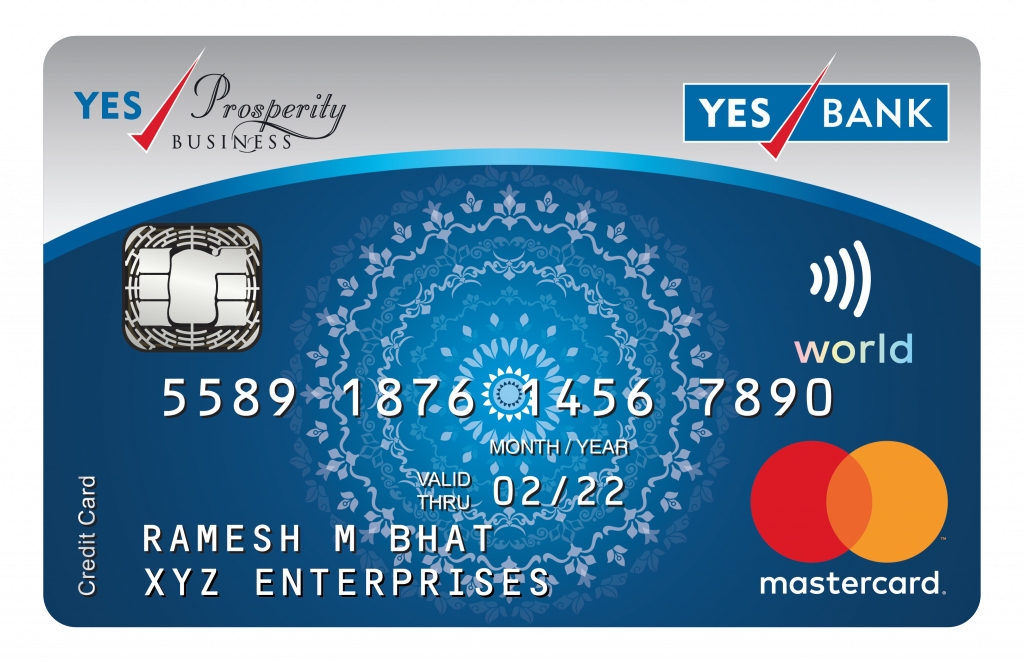 Yes Bank Business Credit Card Mockup PNG image