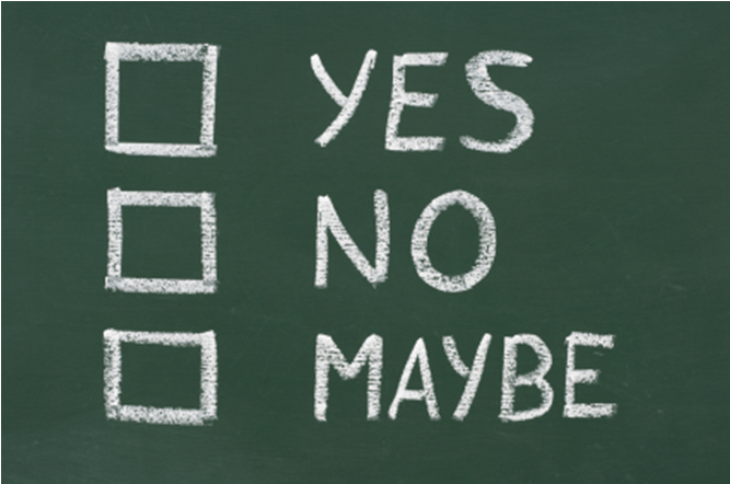 Yes No Maybe Chalkboard Choices PNG image