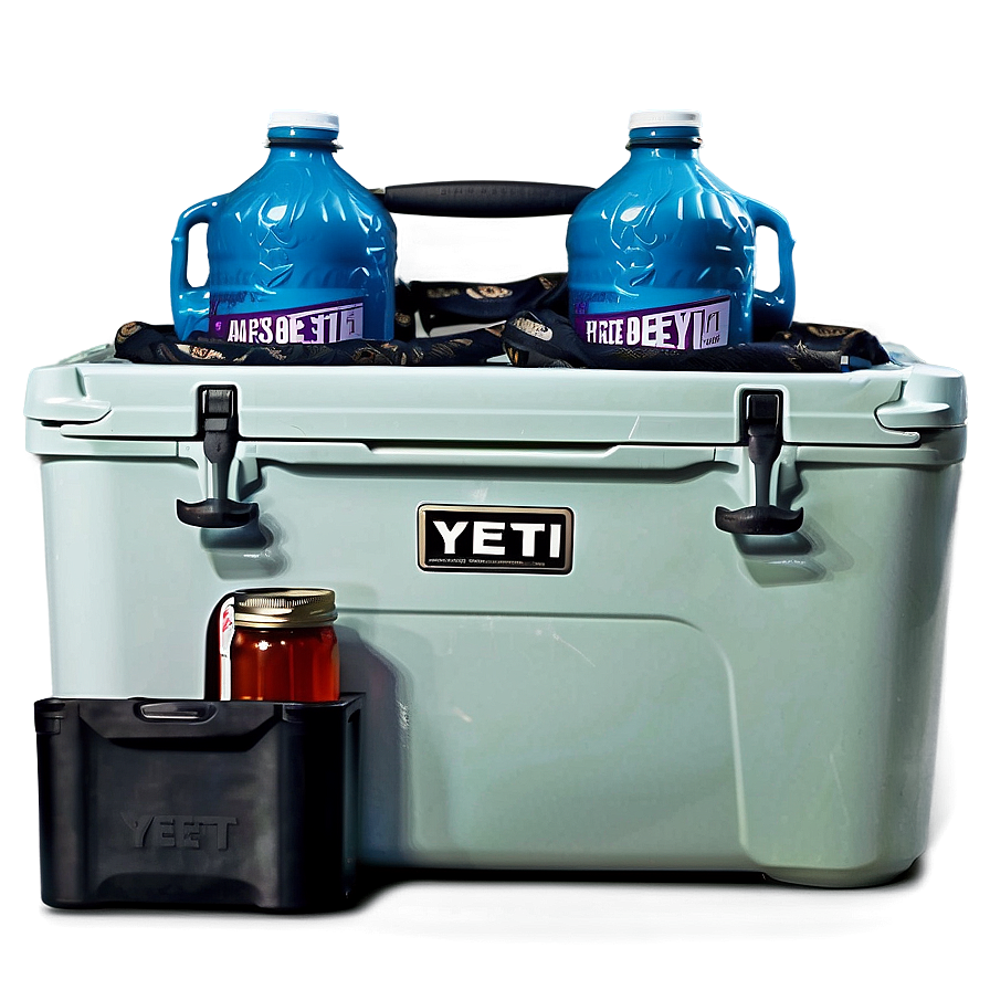 Yeti Cooler With Barbecue Supplies Png 06282024 PNG image