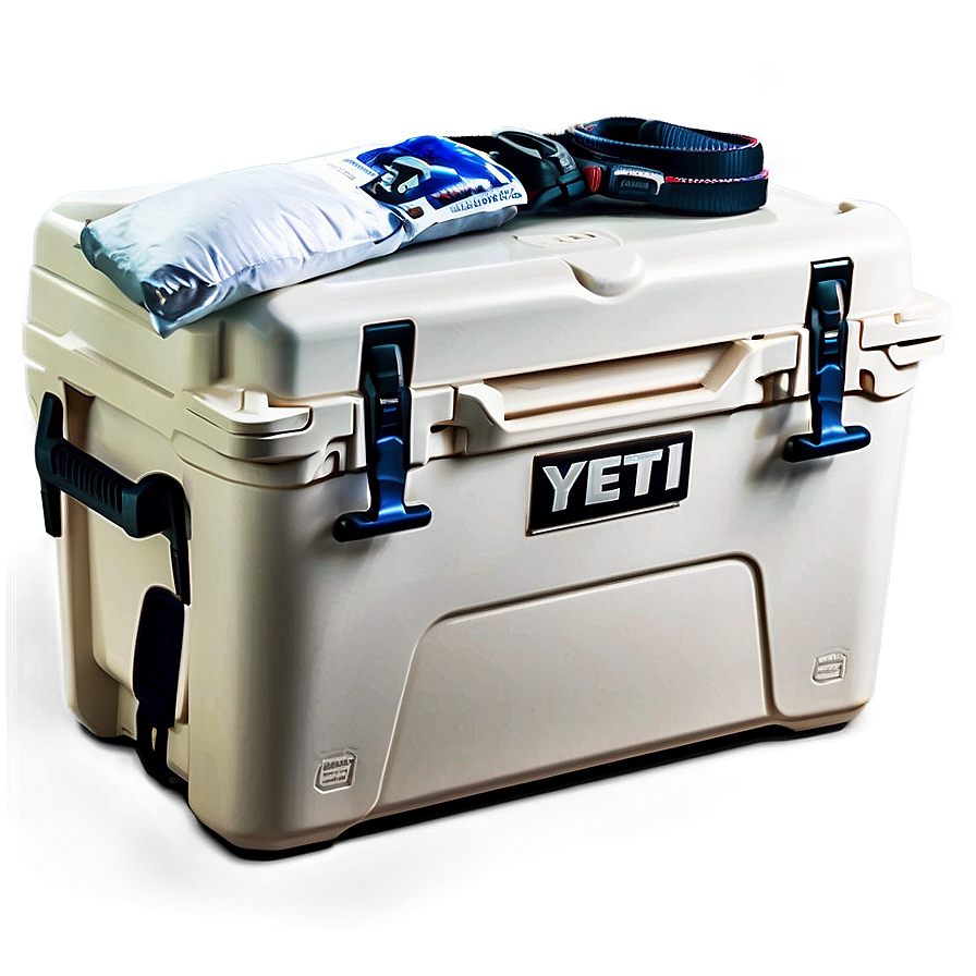 Yeti Cooler With Fishing Gear Png 06282024 PNG image