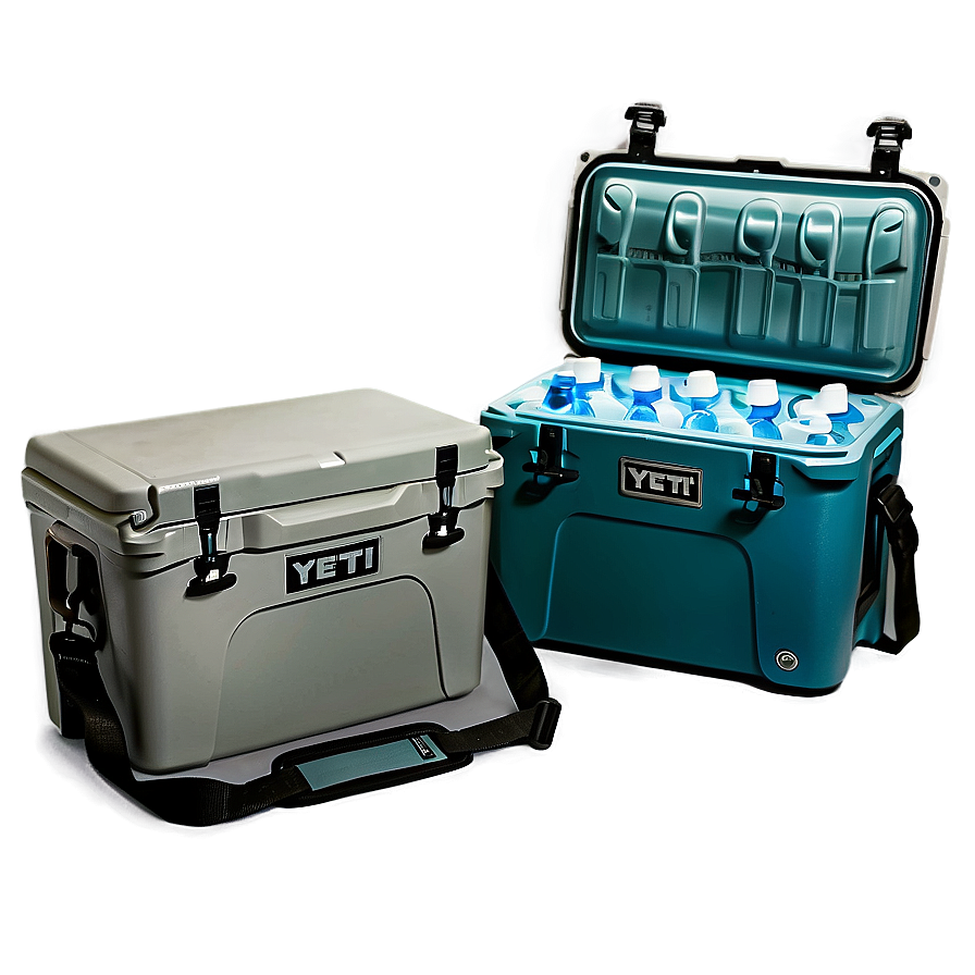 Yeti Cooler With Water Bottles Png 88 PNG image