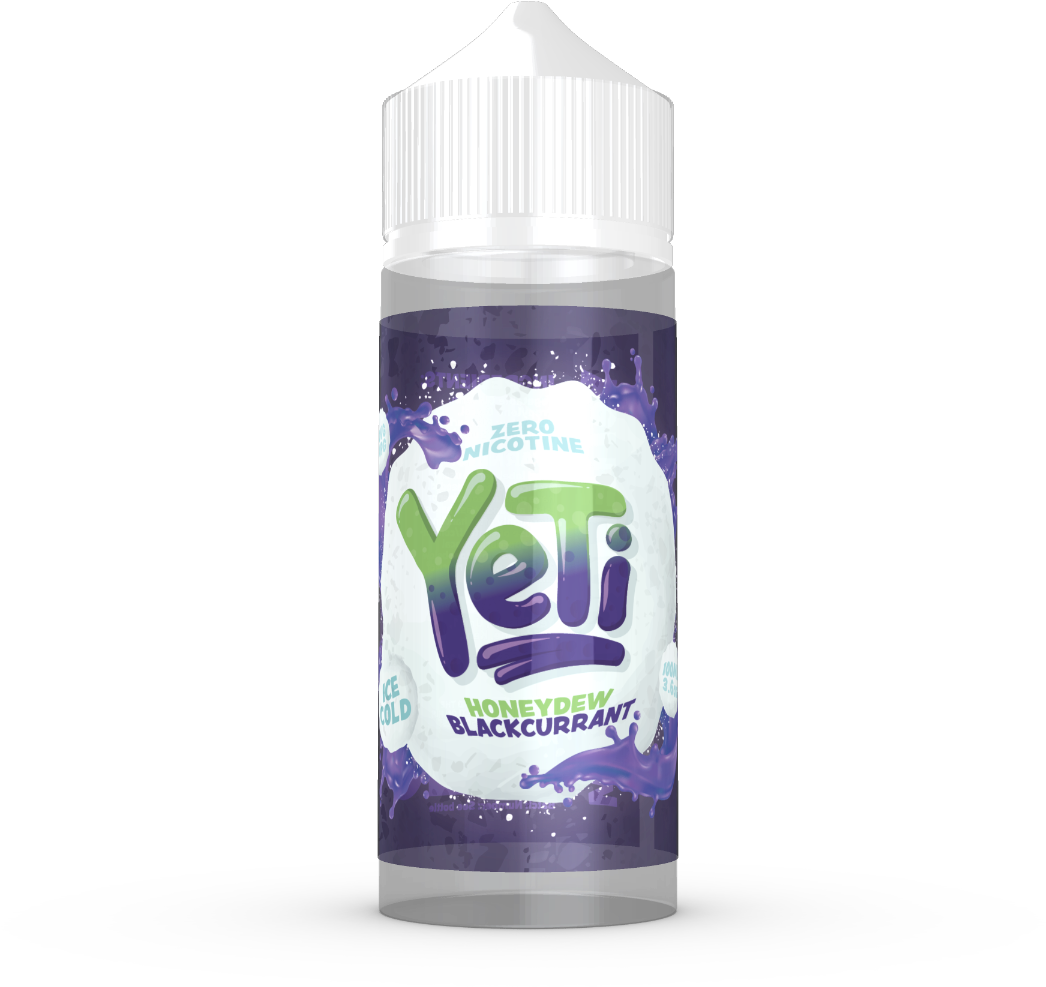 Yeti Honeydew Blackcurrant Vape Juice PNG image