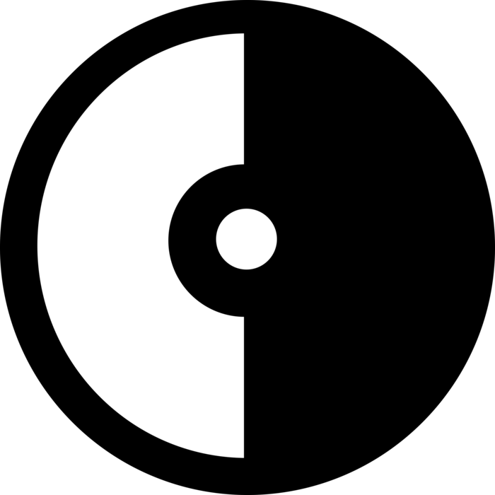 Yin Yang C D Icon PNG image