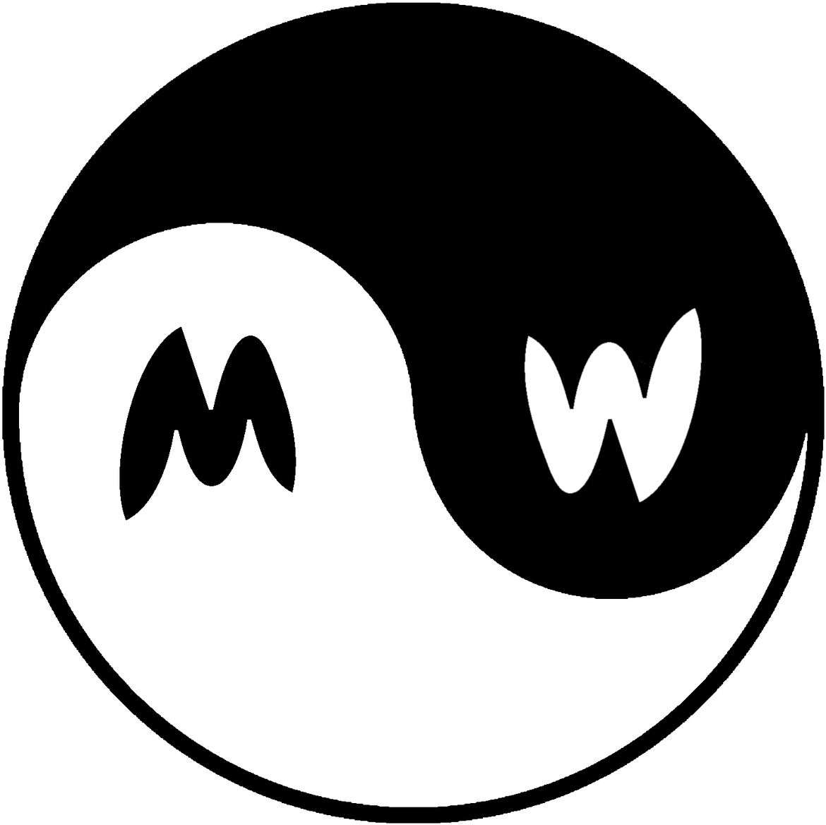 Yin Yang M W Interpretation PNG image