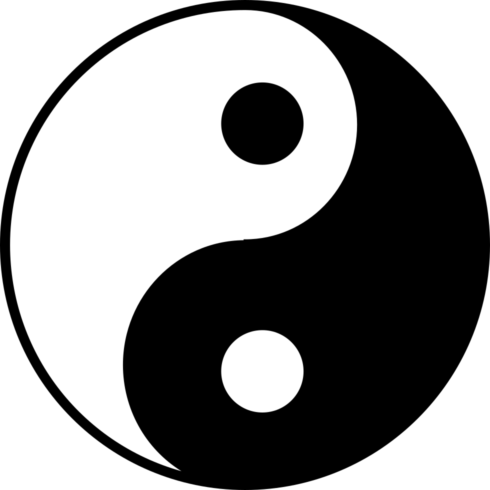 Yin Yang Symbol Black White Balance.png PNG image