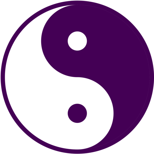 Yin Yang Symbol Purple Background.png PNG image