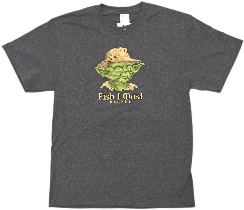 Yoda Fishing Alaska T Shirt PNG image