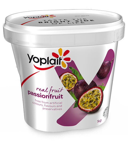 Yoplait Passionfruit Yogurt Container1kg PNG image