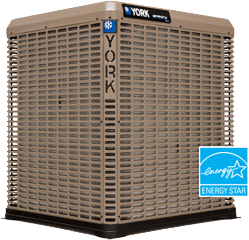 York Split A C Outdoor Unit Energy Star Certified PNG image