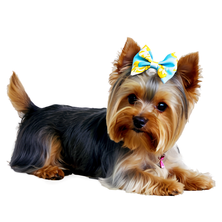 Yorkie With Bow Png 06242024 PNG image