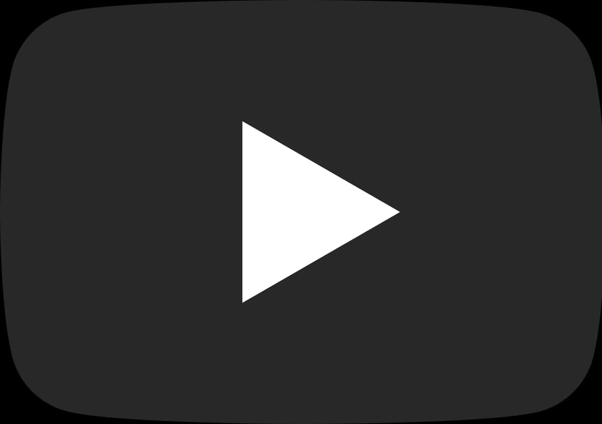 You Tube Black Logo Icon PNG image