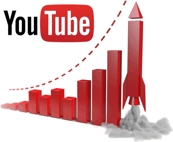 You Tube Growth Rocket Launch PNG image