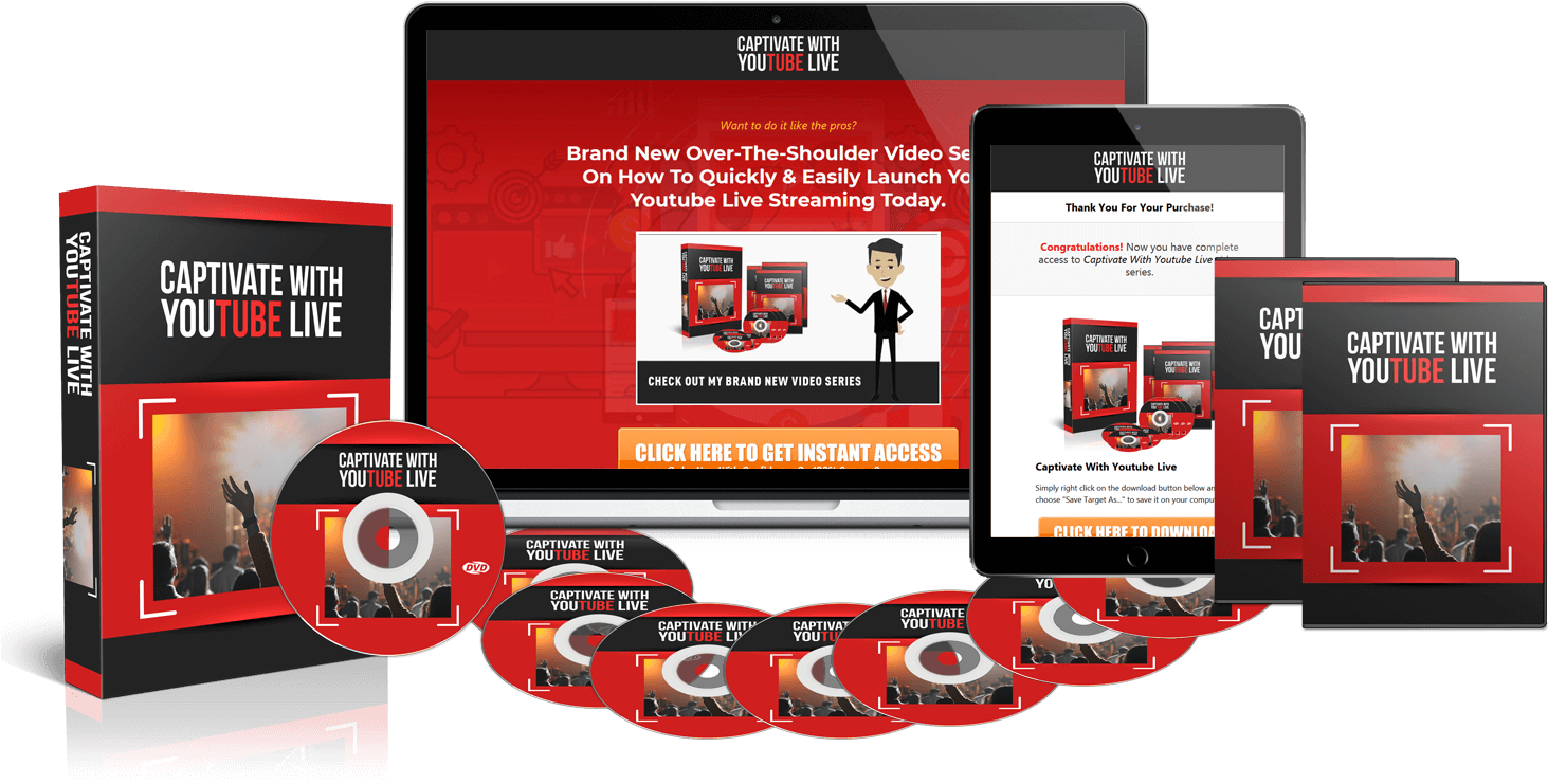 You Tube Live Streaming Product Mockup PNG image