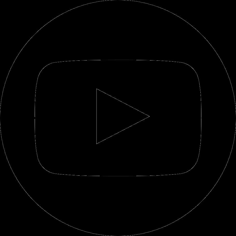 You Tube Logo Blackand White PNG image