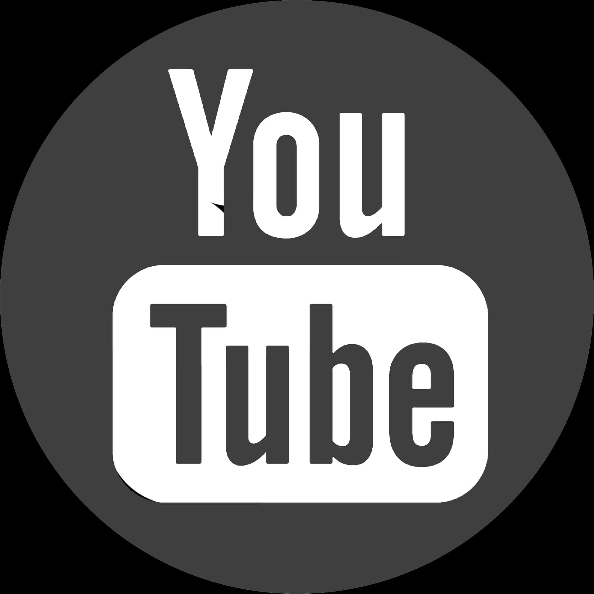 You Tube Logo Blackand White PNG image