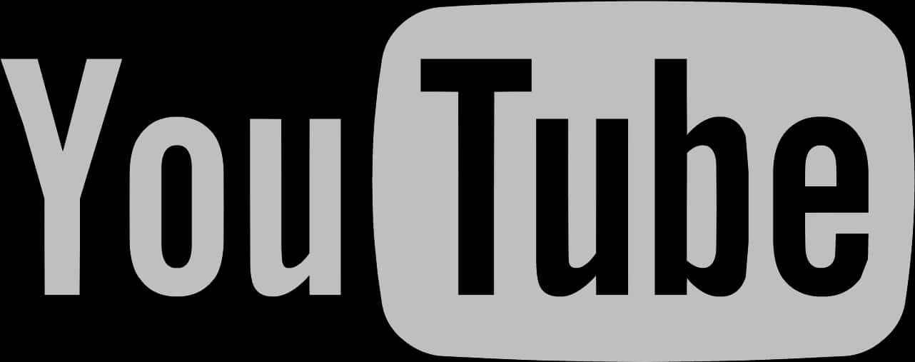 You Tube Logo Blackand White PNG image