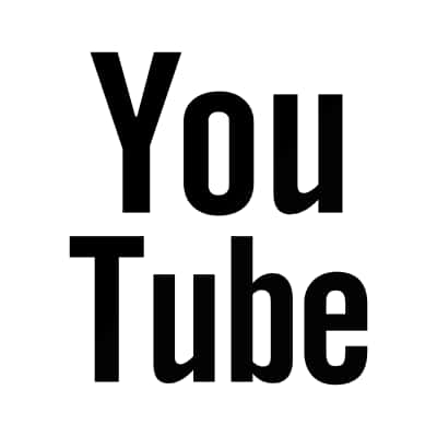 You Tube Logo Blackand White PNG image