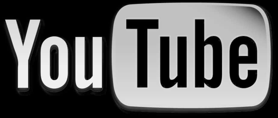 You Tube Logo Blackand White PNG image