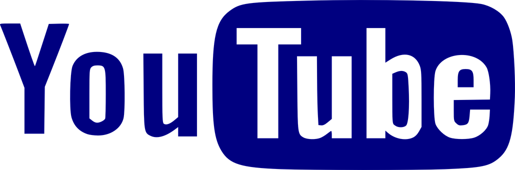 You Tube Logo Blue Background PNG image