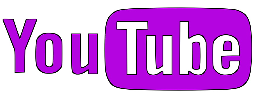 You Tube Logo Pink Black Background PNG image