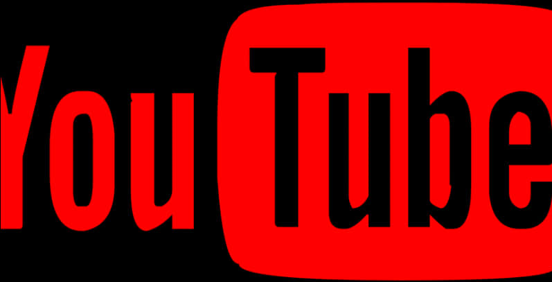 You Tube Logo Red Black Background PNG image