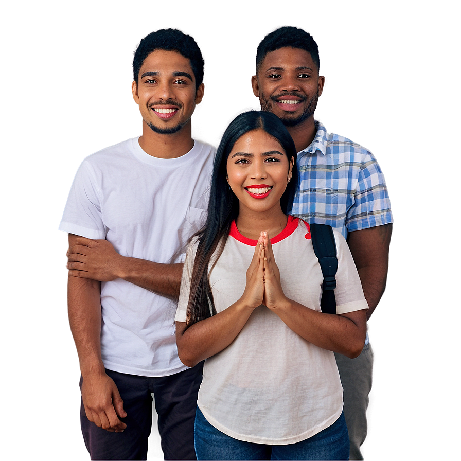 Young Adults Standing Together Png Mhn PNG image