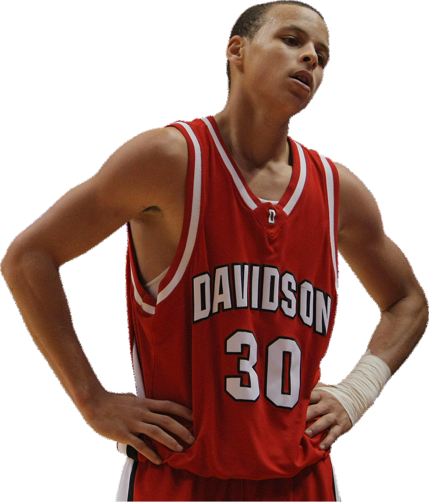 Young Basketball Player Davidson Uniform PNG image