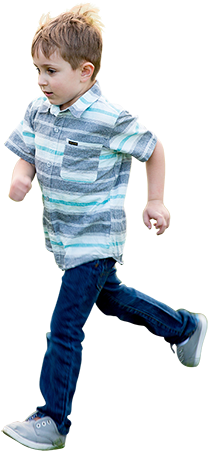 Young Boy Running Casually PNG image