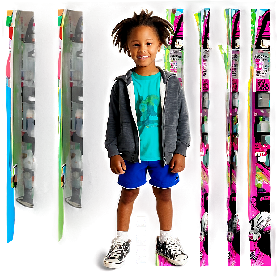 Young Boyin Casual Outfit Standing PNG image