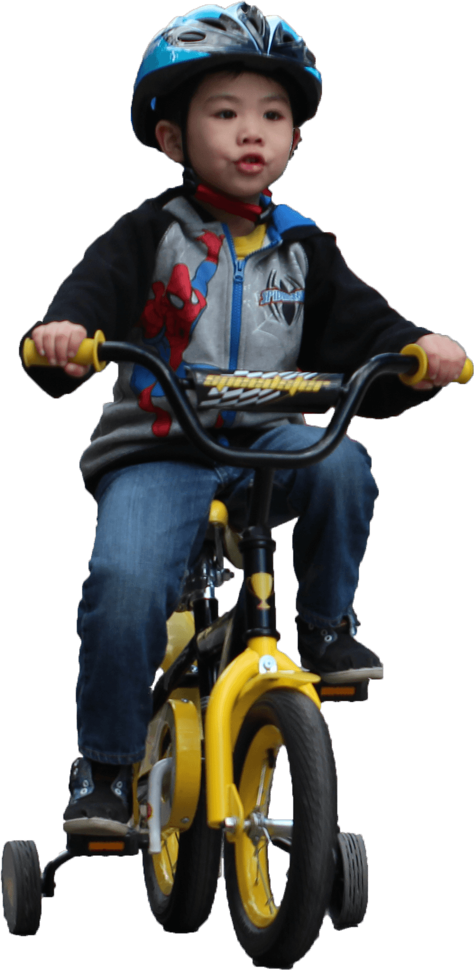 Young Childon Tricycle PNG image