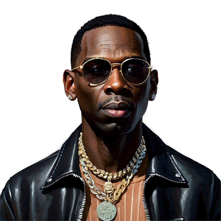 Young Dolph Caricature Png 06122024 PNG image