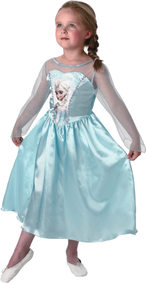 Young Girl Elsa Costume Frozen PNG image