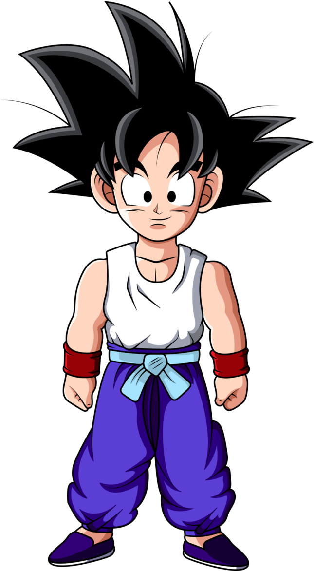 Young Goku Standing Pose PNG image