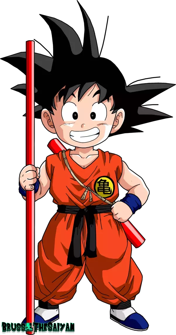 Young Goku With Power Pole PNG image