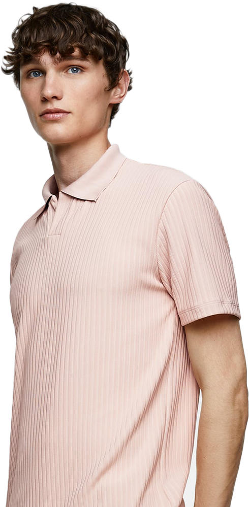 Young Manin Pink Polo Shirt PNG image