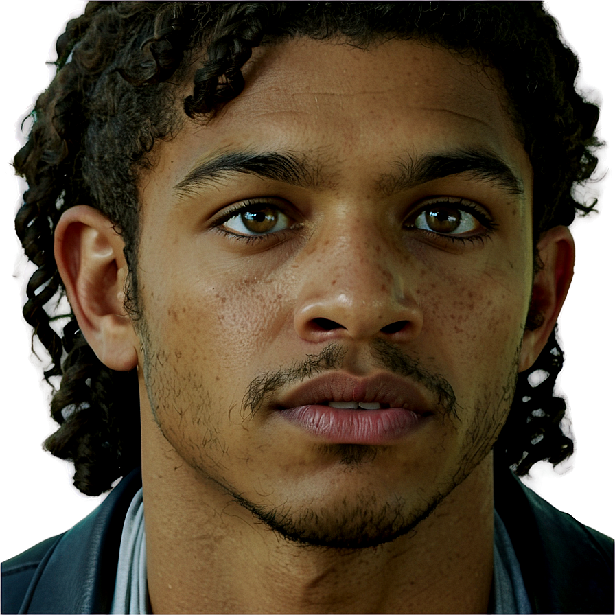 Young Manwith Curly Hair PNG image