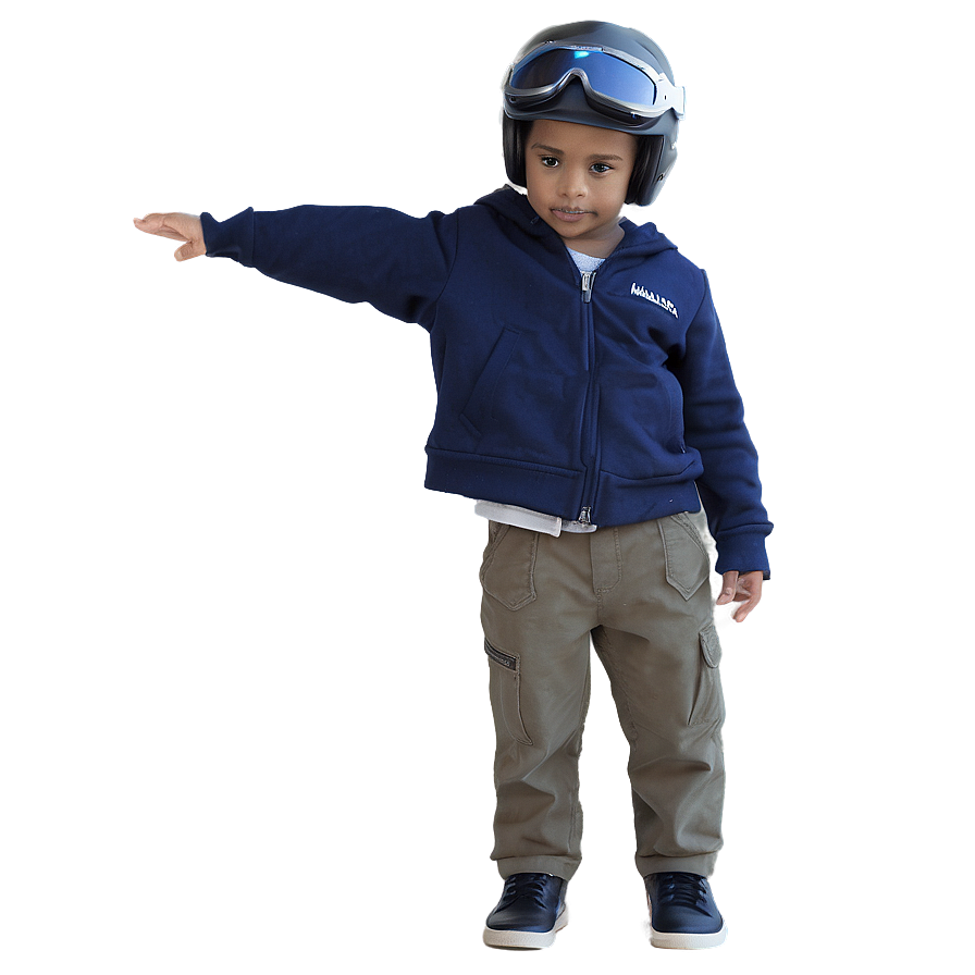 Young Pilot Costume Portrait PNG image