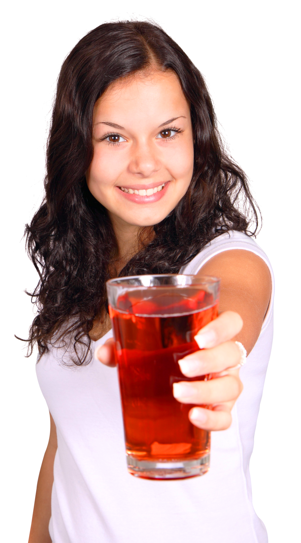 Young Woman Offering Drink PNG image