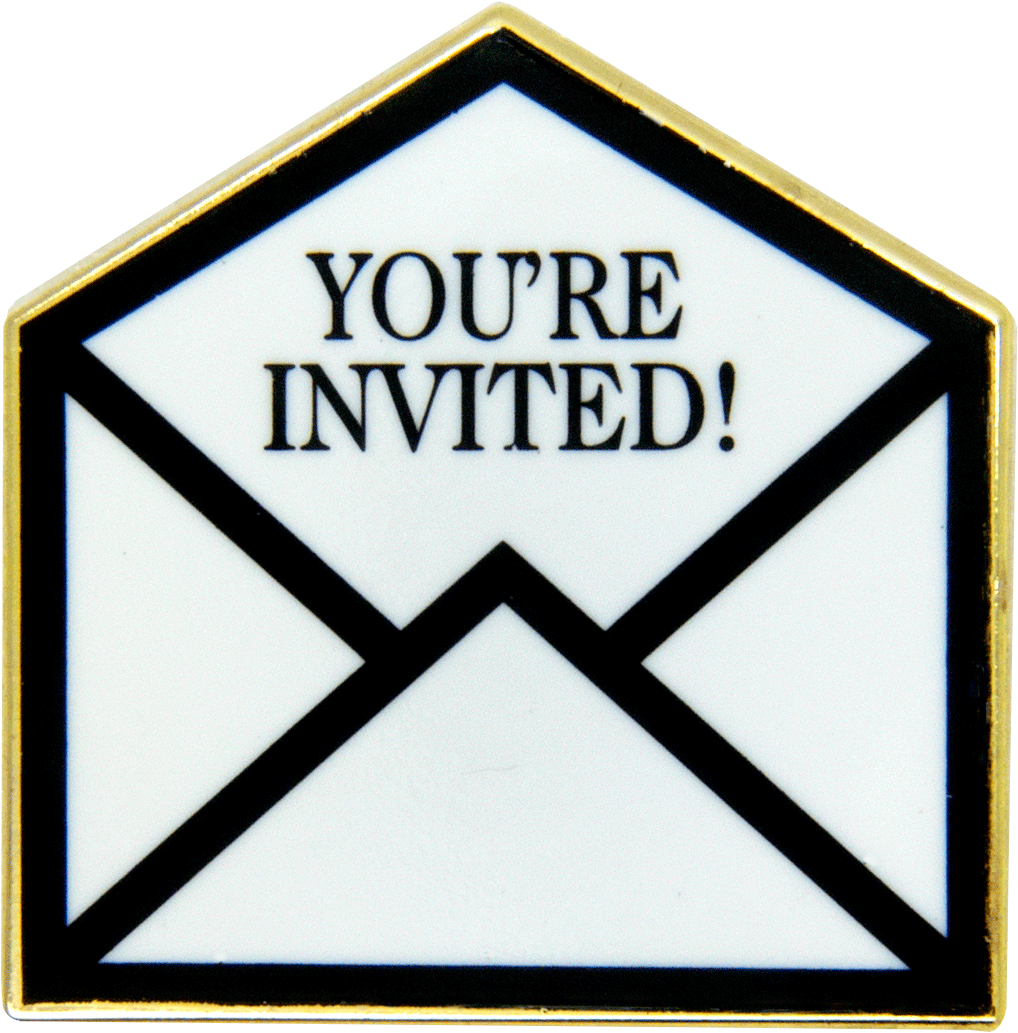 Youre Invited Envelope Pin PNG image