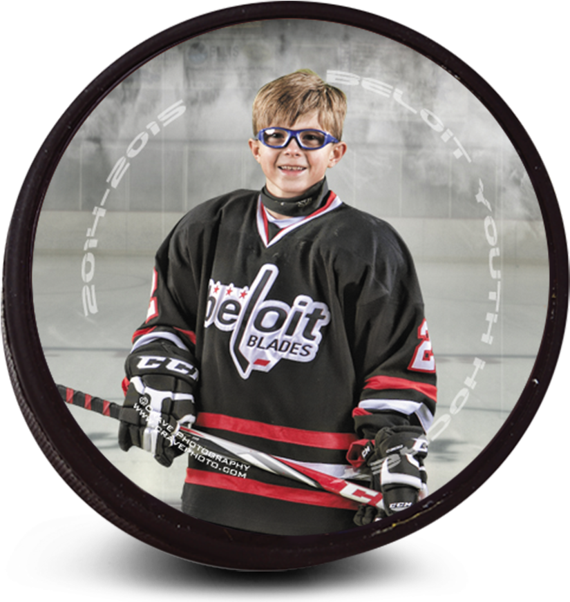 Youth Hockey Player Portrait PNG image