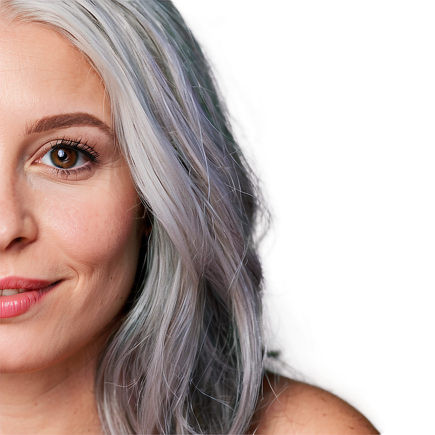 Youthful Grey Hair Png 41 PNG image