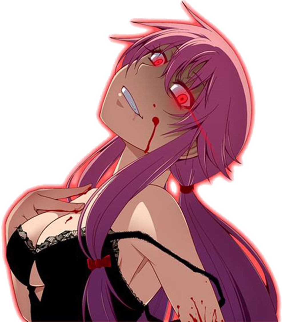 Yuno Gasai Anime Character PNG image